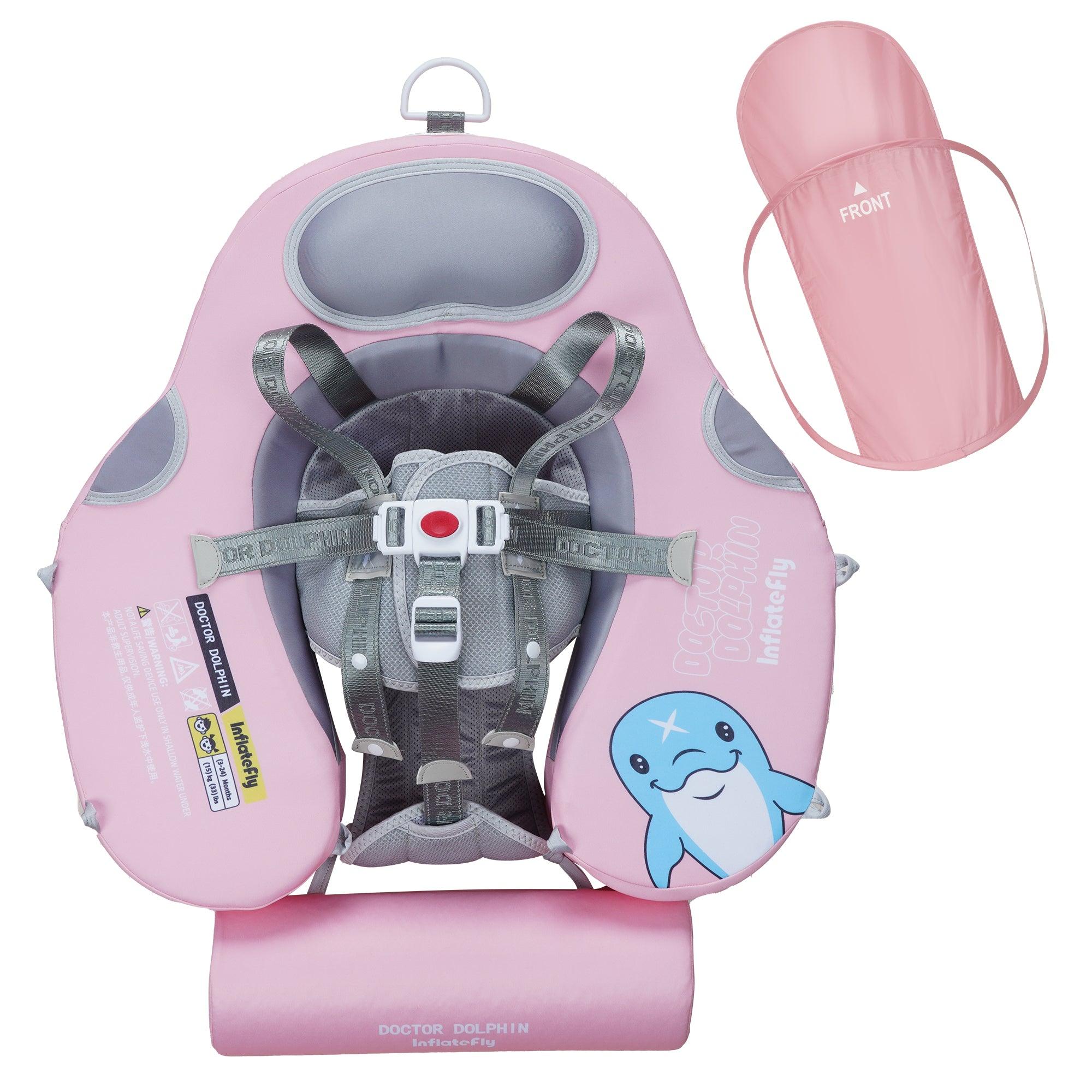 Pink UV Sunshade Baby Swim Float