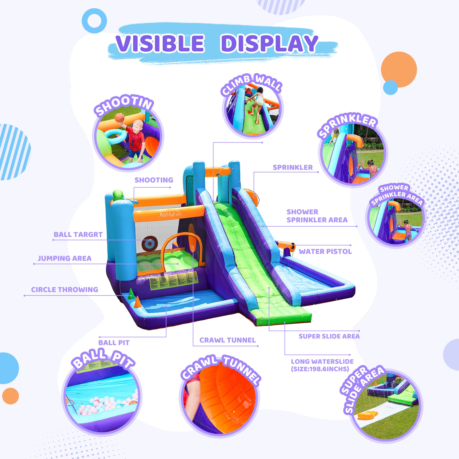 Blue Extended Water Slide