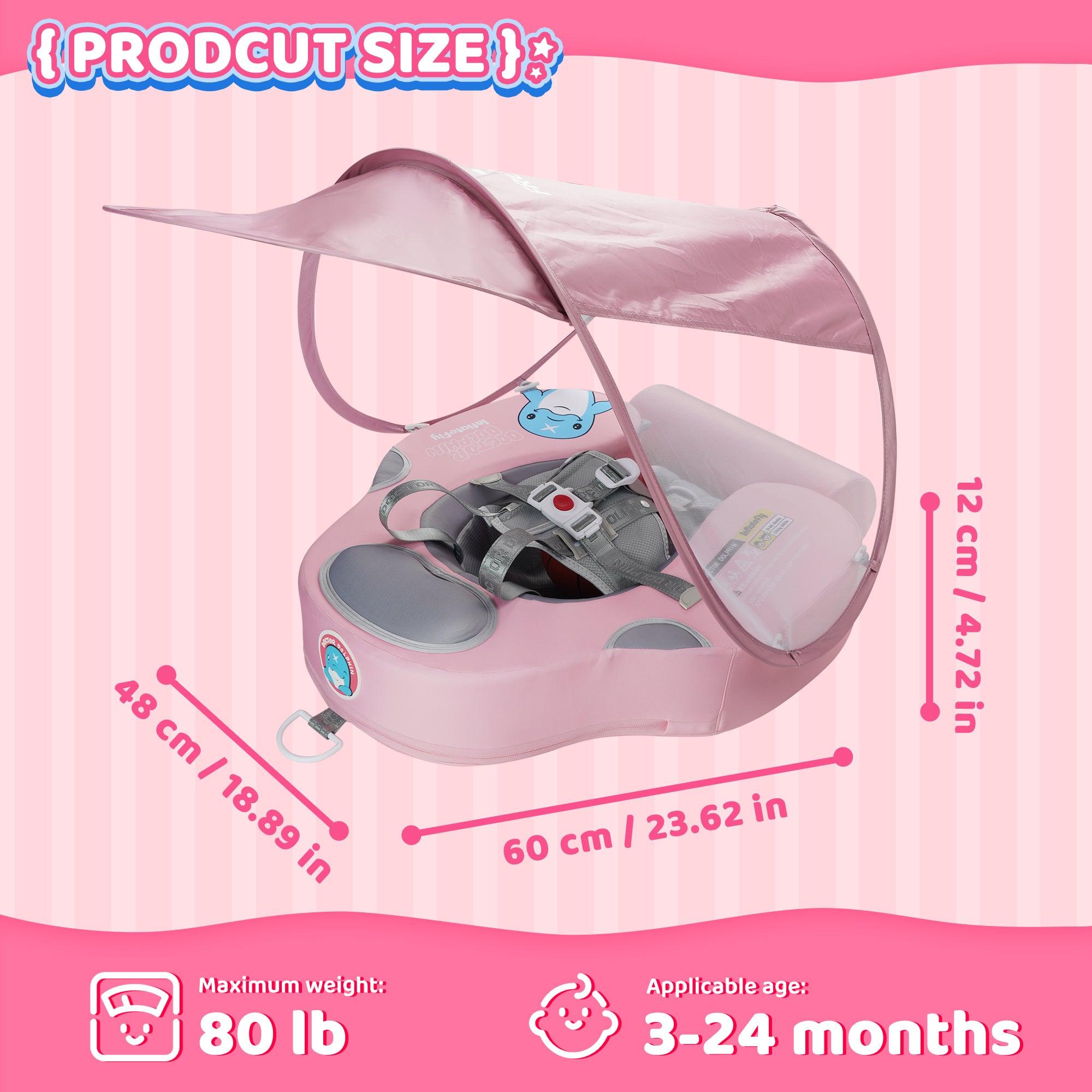 Pink UV Sunshade Baby Swim Float