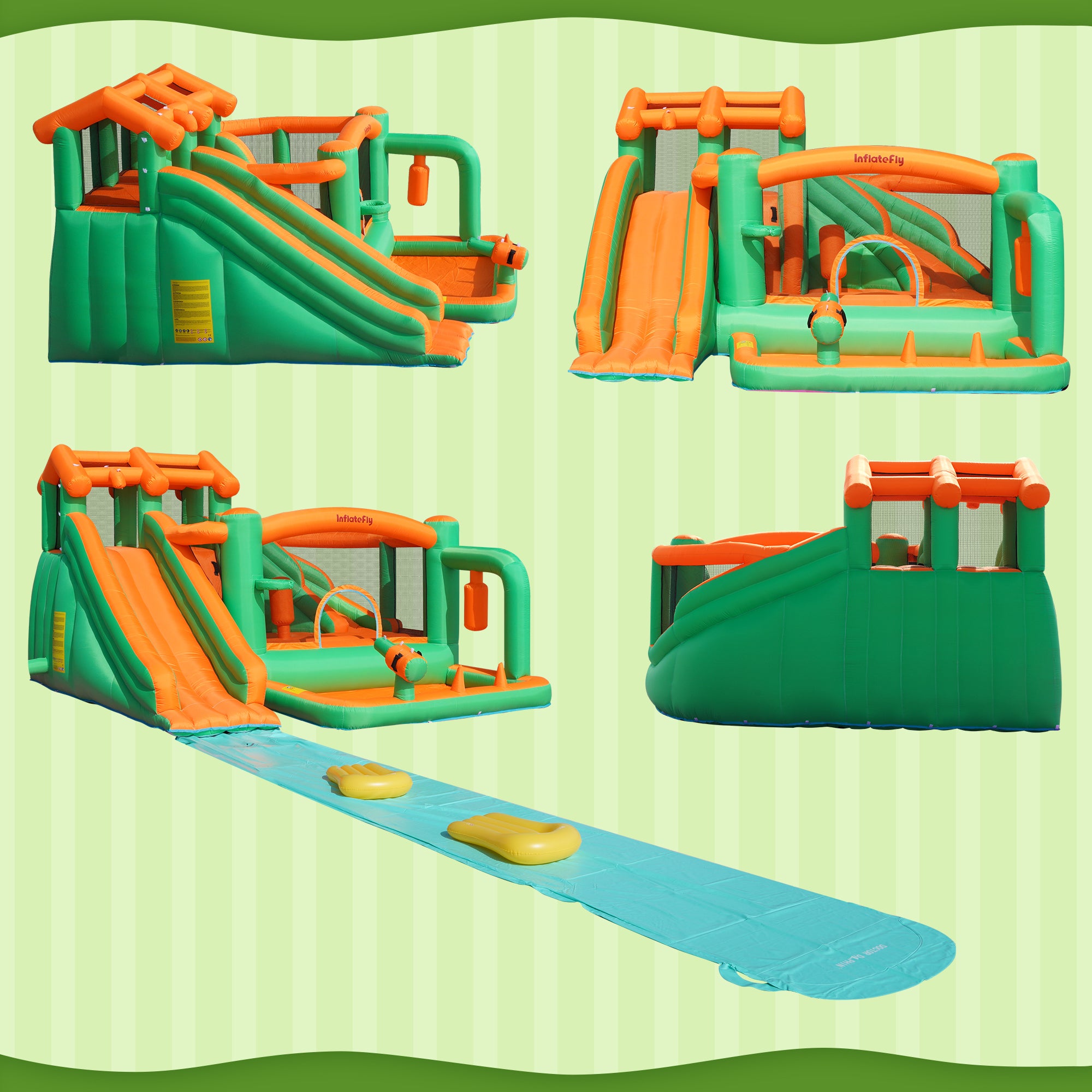 InflateFly Dual Slides Water Park