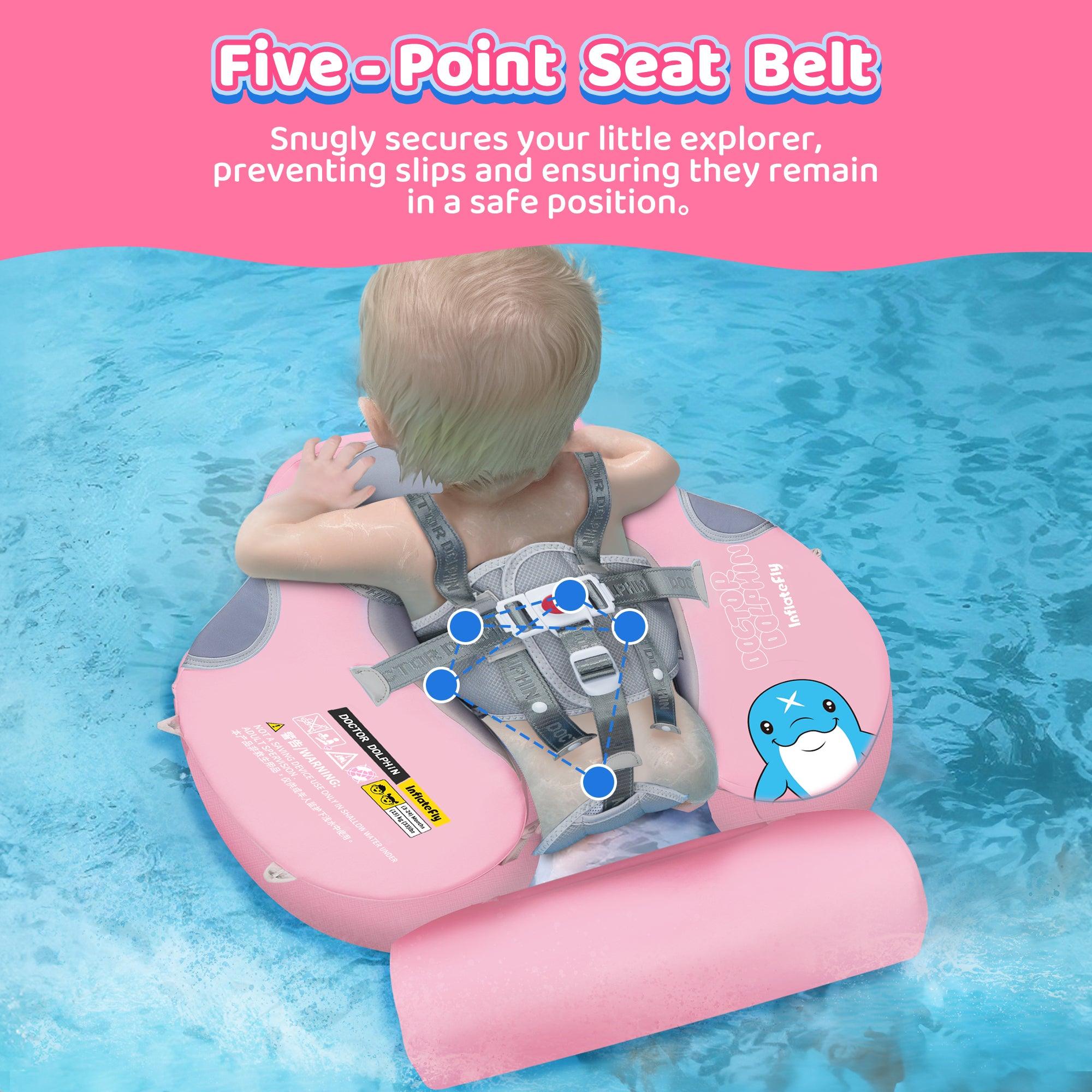 Pink UV Sunshade Baby Swim Float
