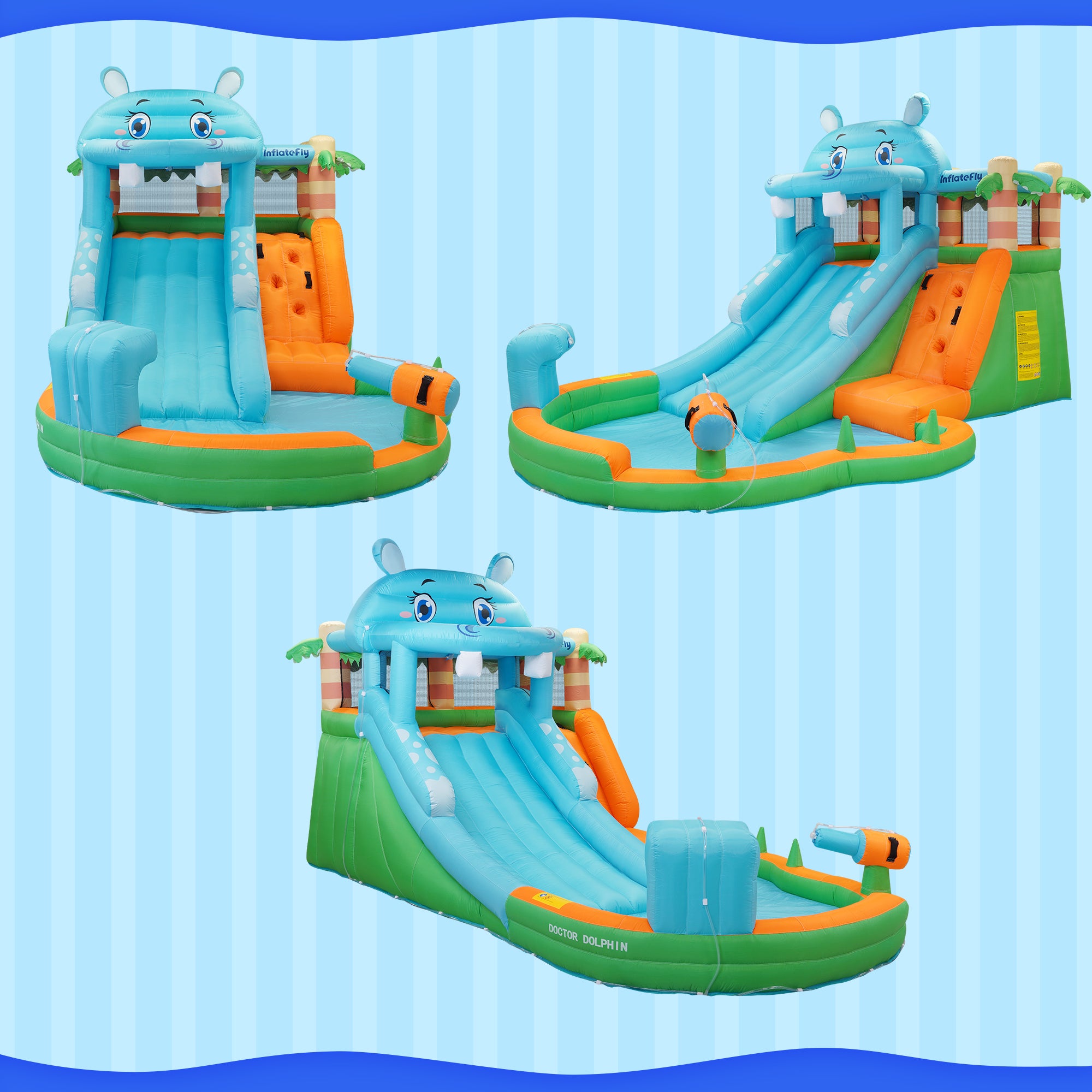 Hippo Slide Bounce House