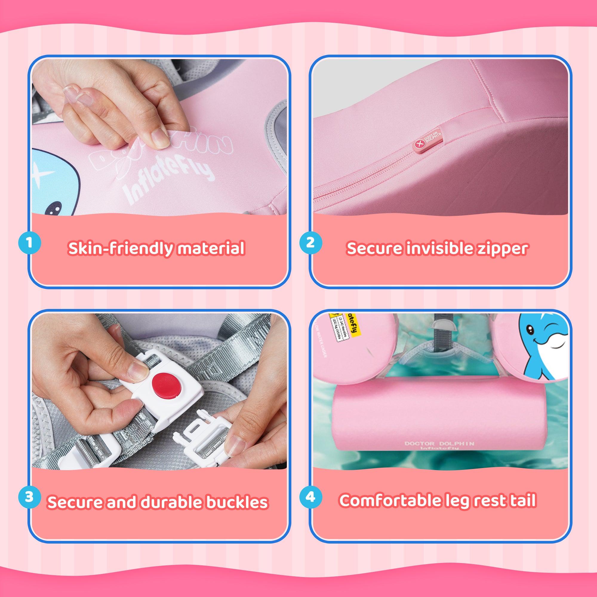 Pink UV Sunshade Baby Swim Float