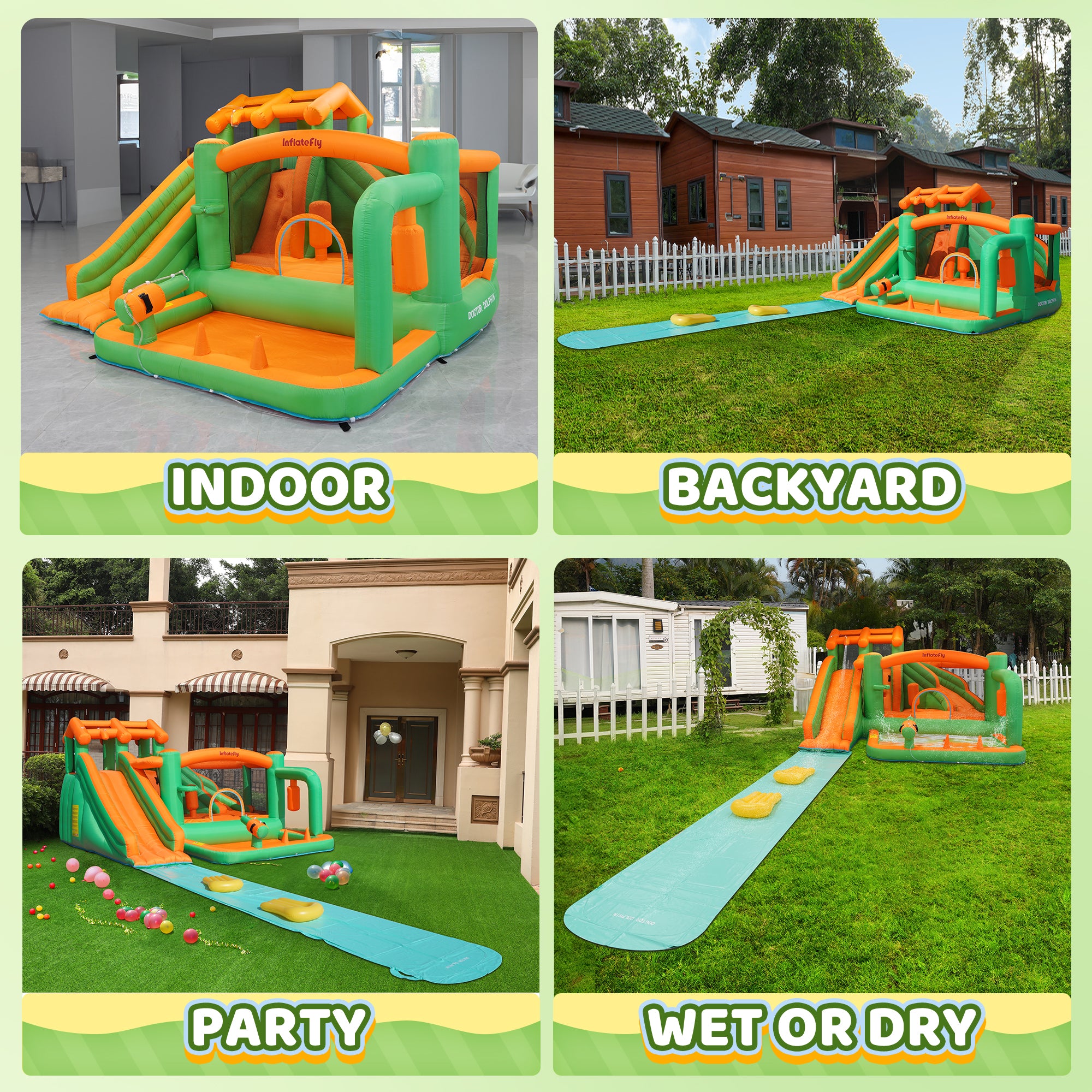 InflateFly Dual Slides Water Park