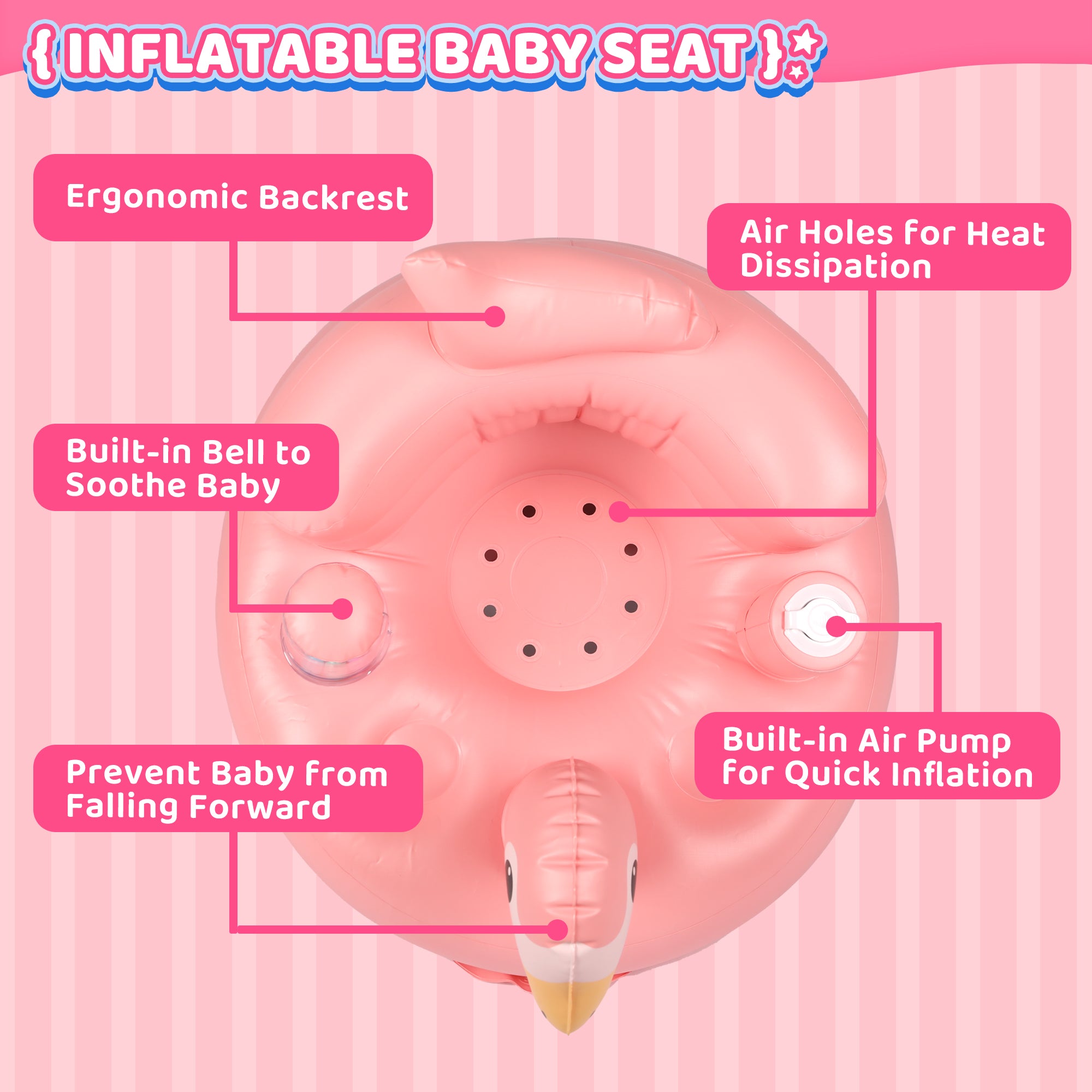 Flamingo Inflatable Baby Seat