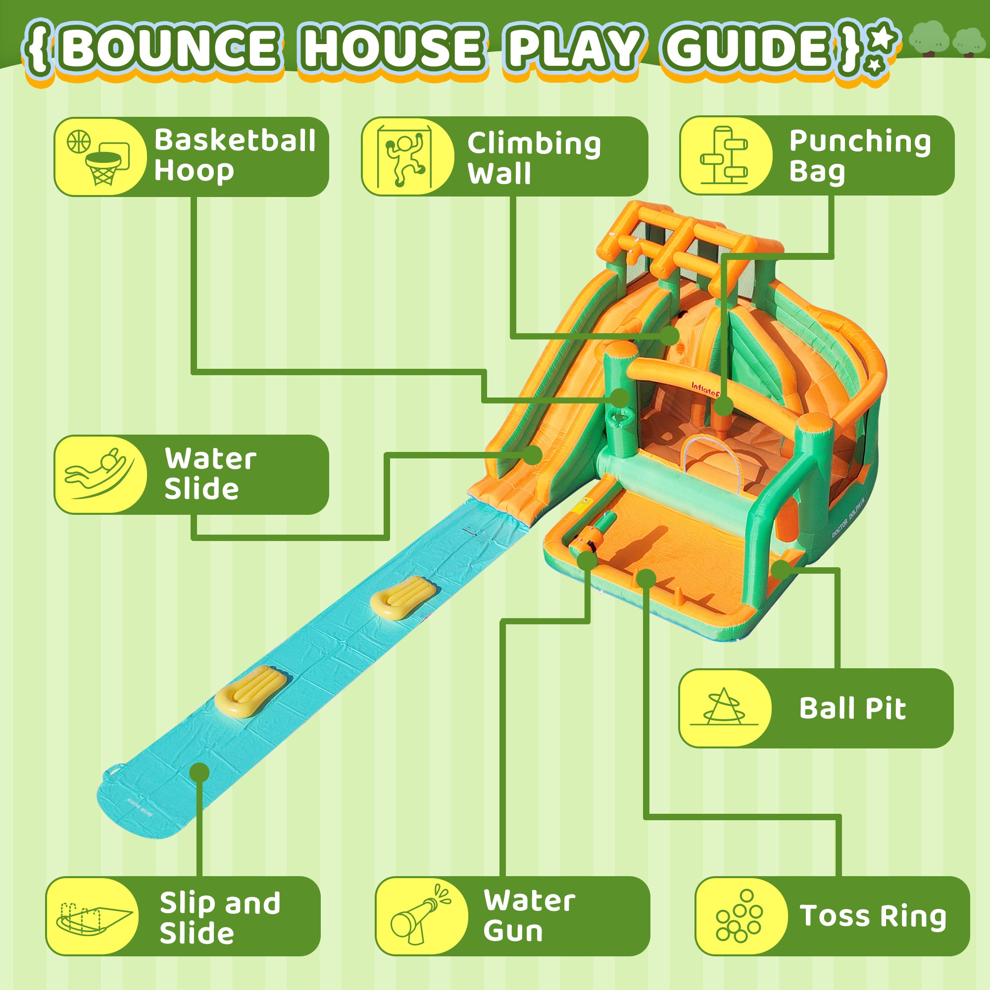 InflateFly Dual Slides Water Park