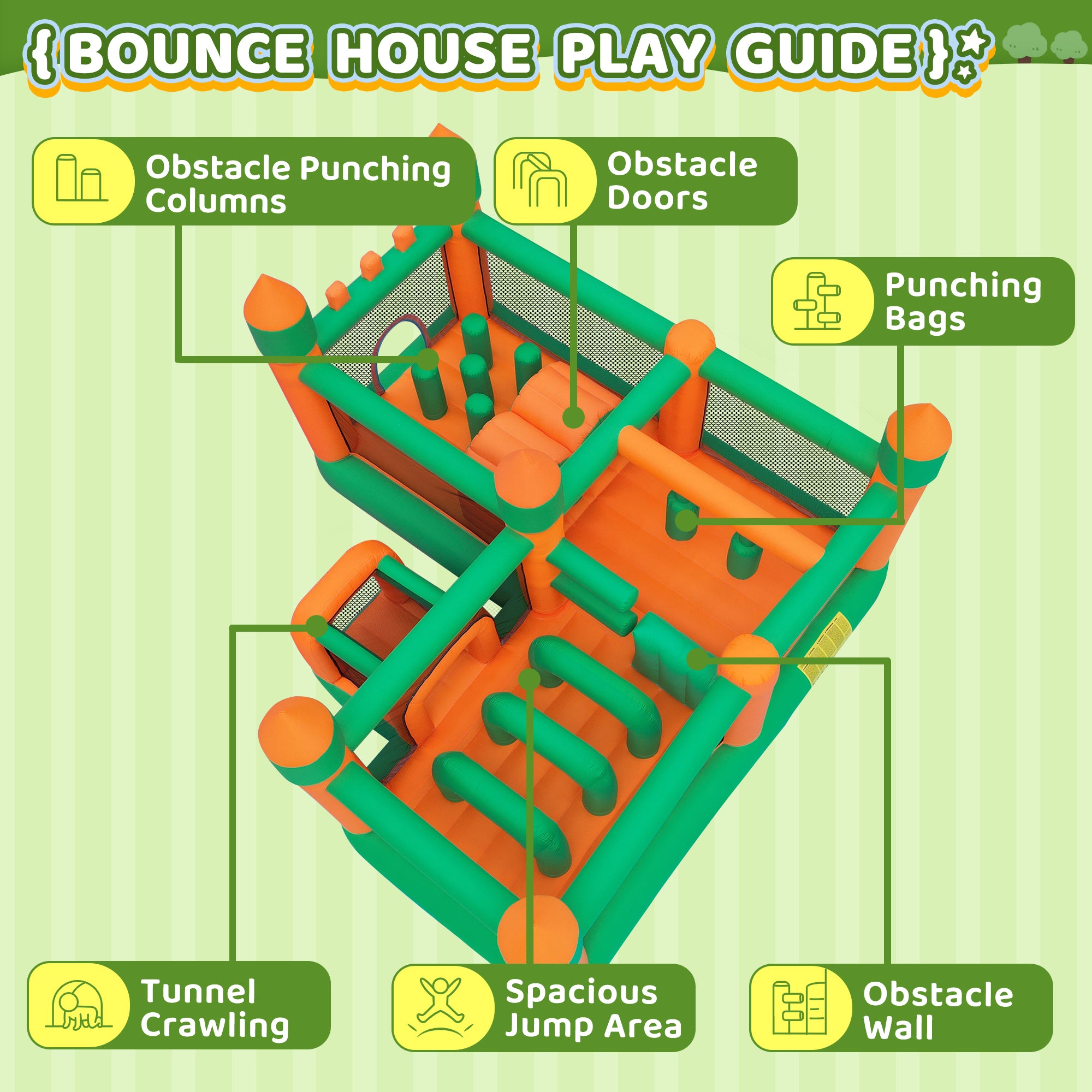 InflateFly Obstacle Bouncy Castle