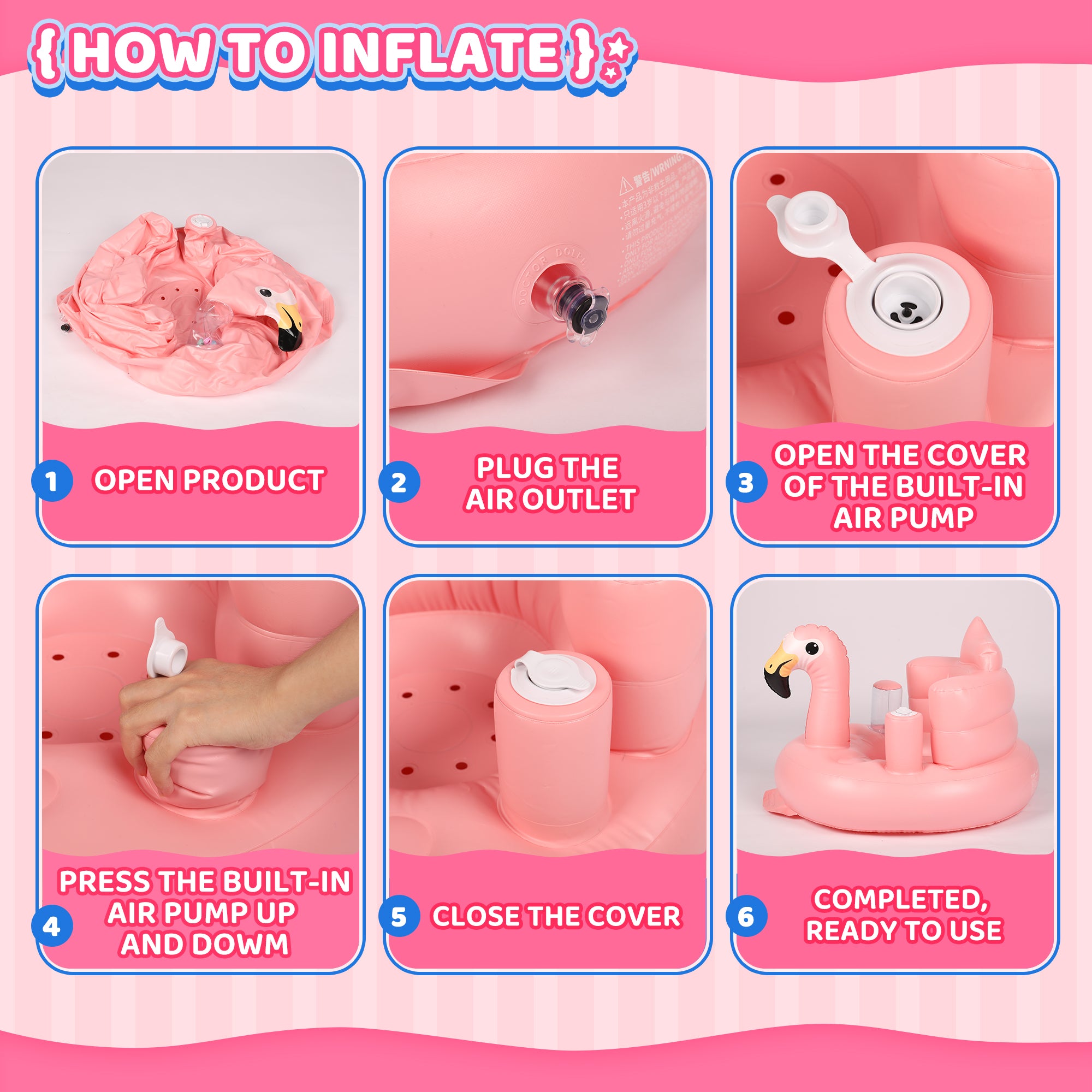 Flamingo Inflatable Baby Seat