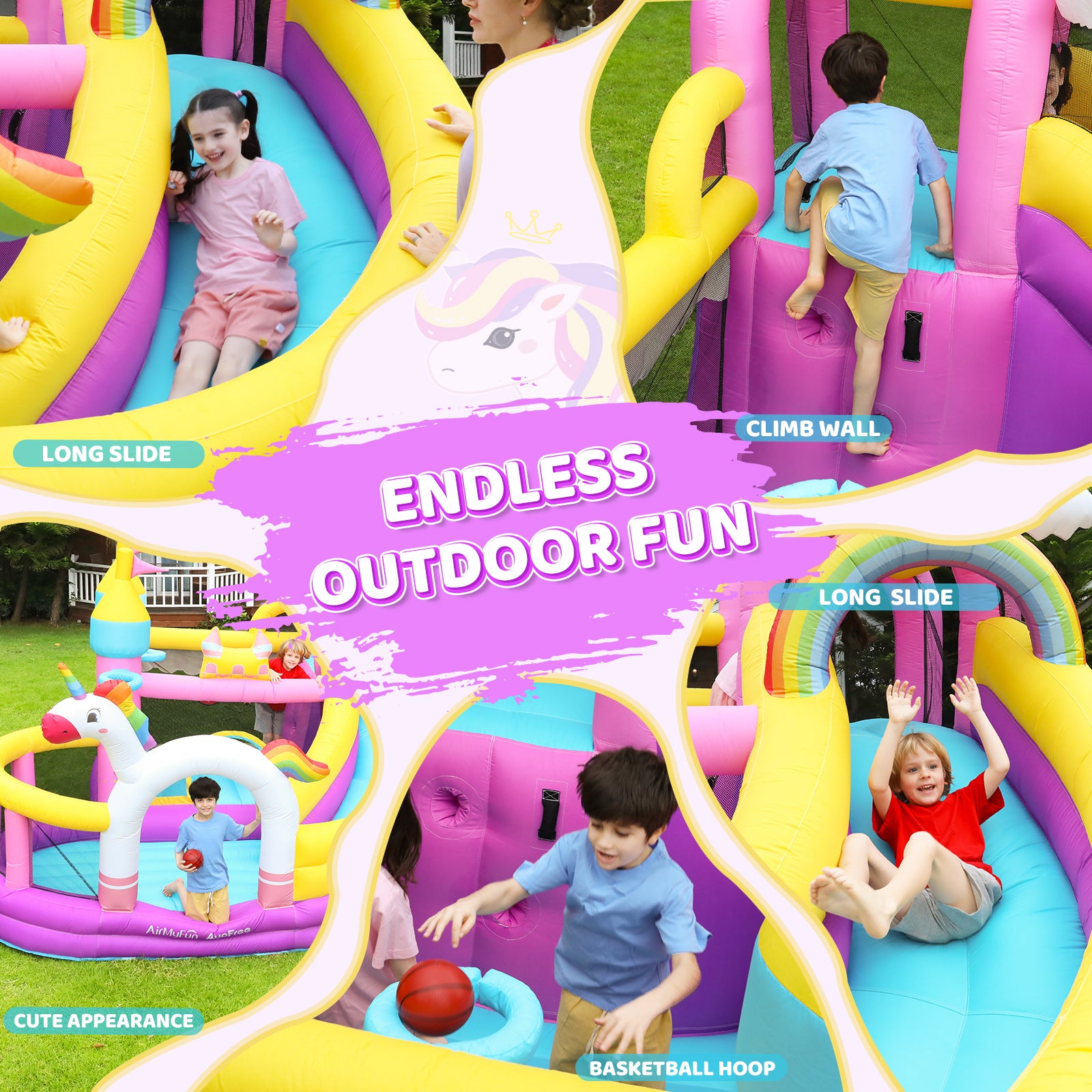 AirMyFun Unicorn Bouncy House Brings Unlimited Happiness