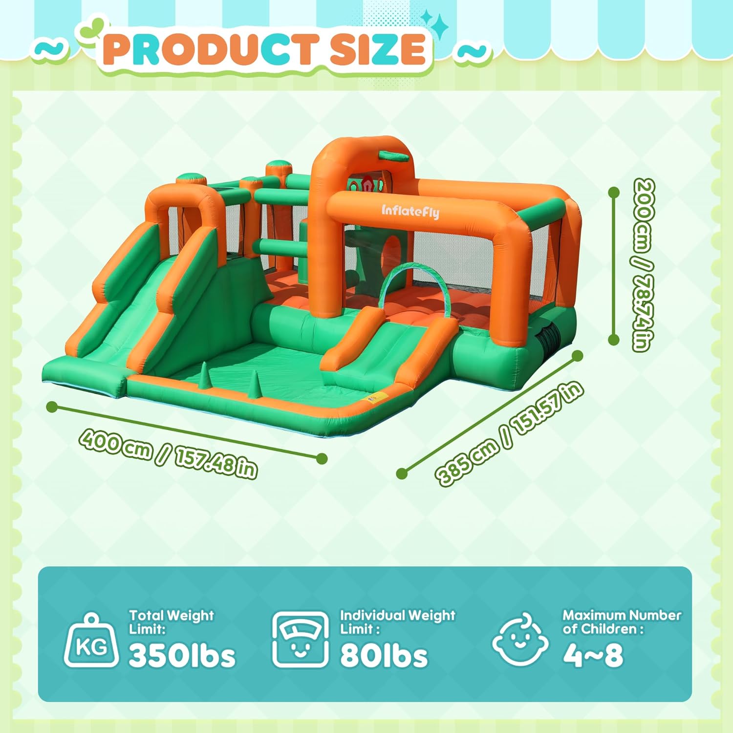 InflateFly Multi-play Bounce House