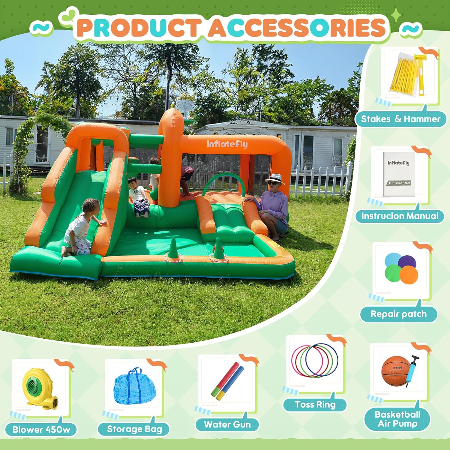 InflateFly Multi-play Bounce House