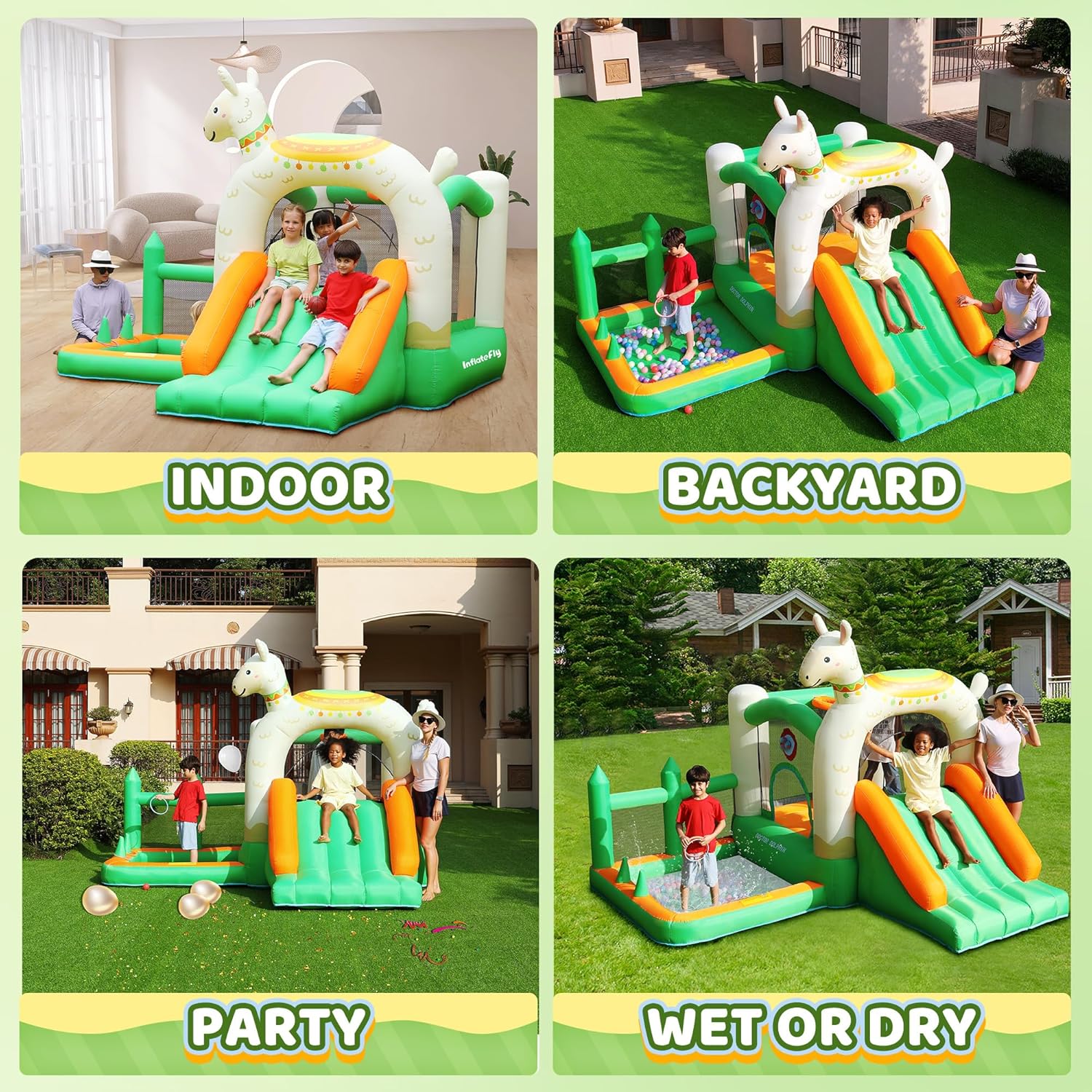 InflateFly Alpaca Bouncy Castle