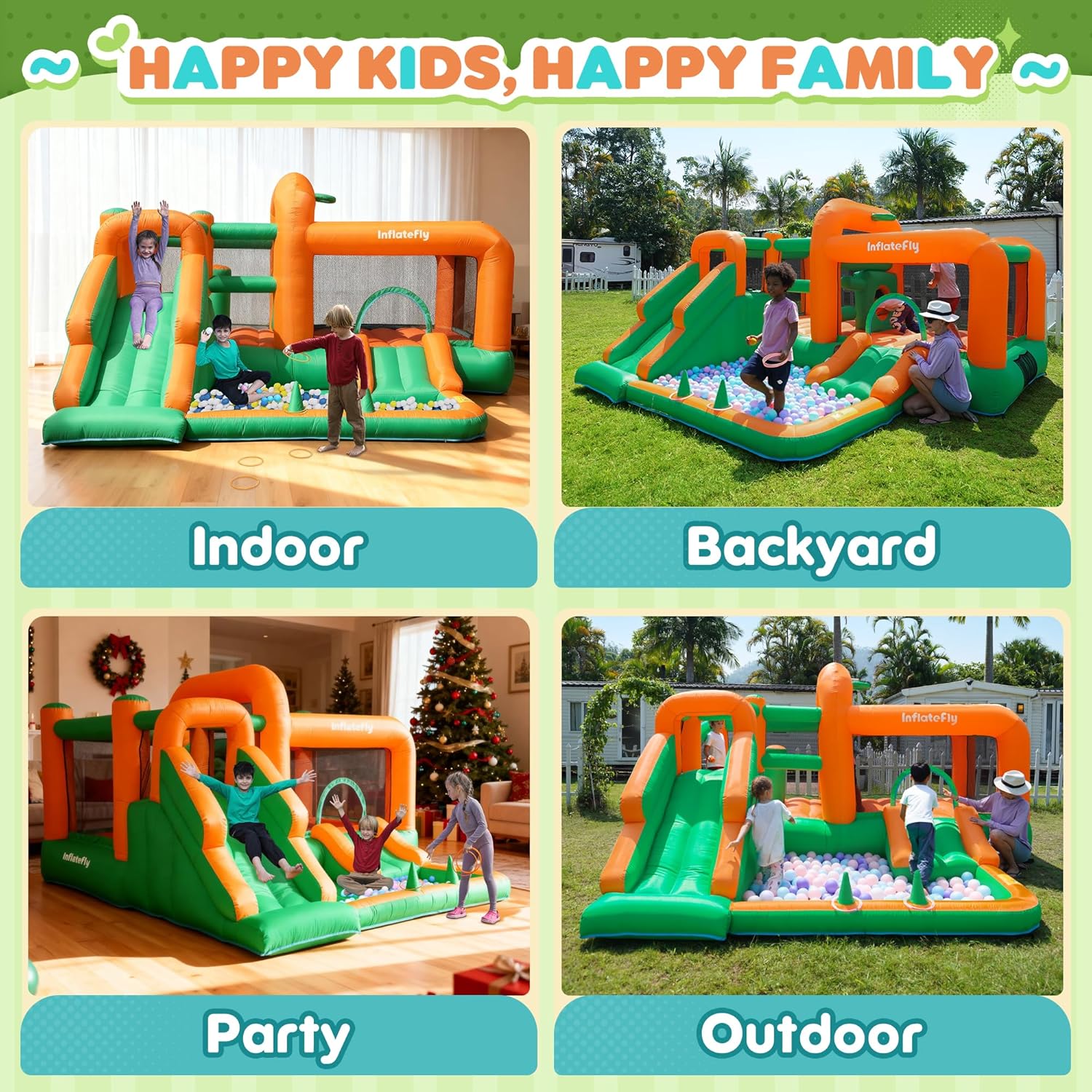 InflateFly Multi-play Bounce House