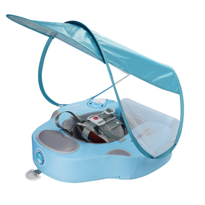 Blue UV Sunshade Baby Swim Float