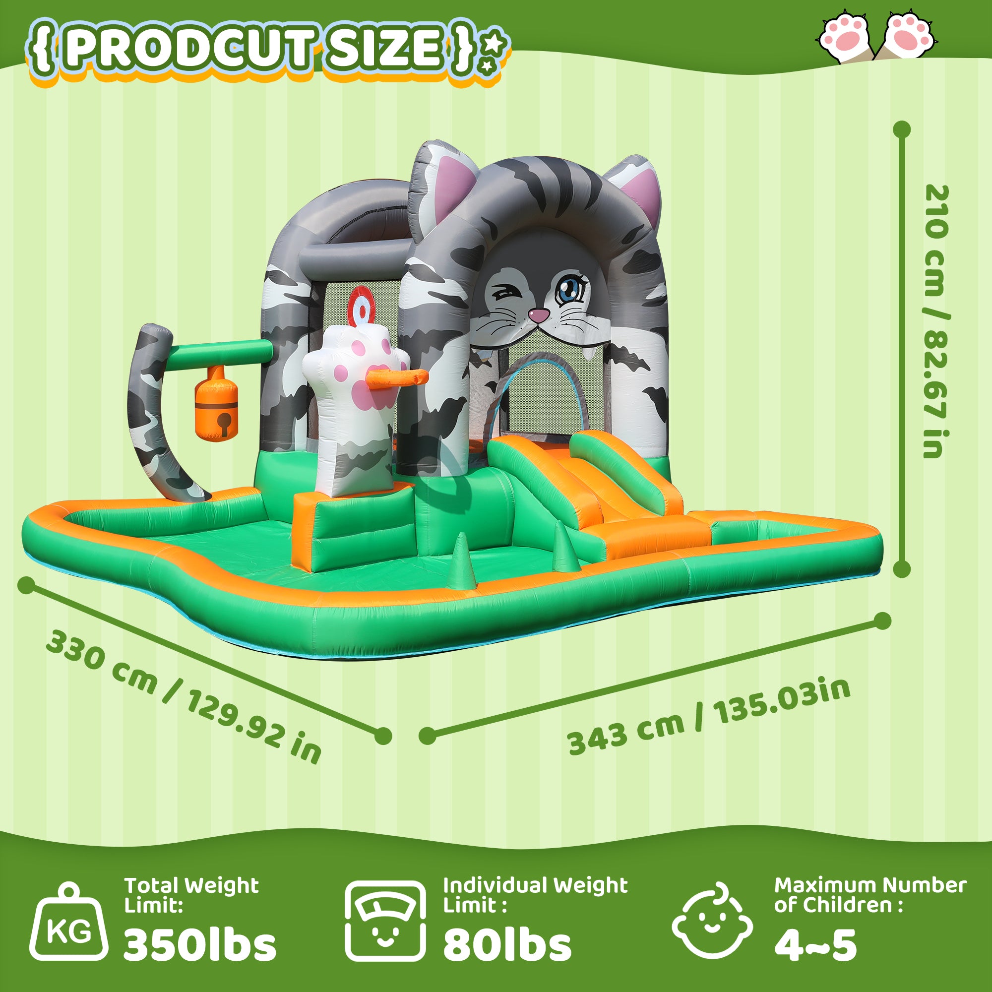 InflateFly Kitty Bounce House
