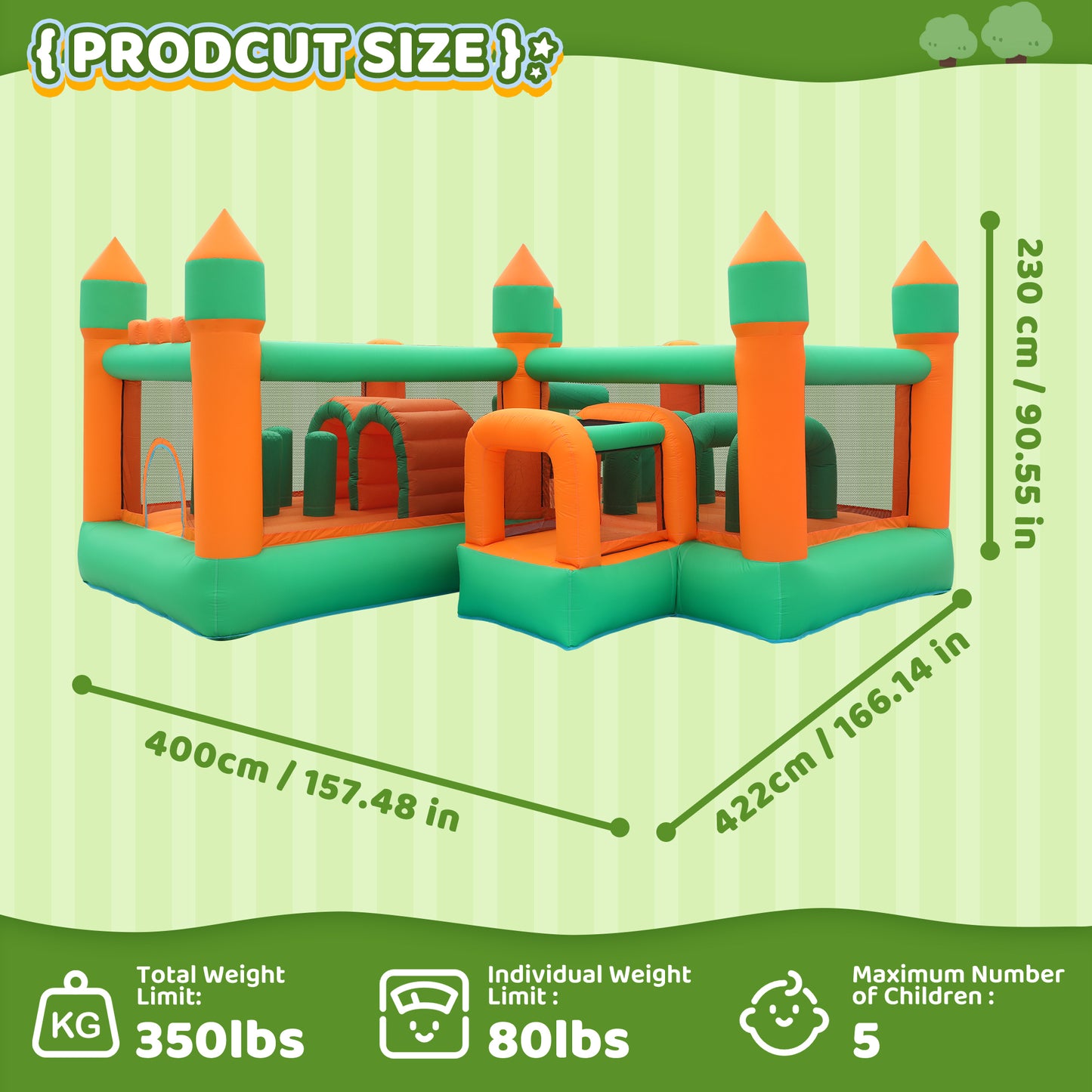 InflateFly Obstacle Bouncy Castle