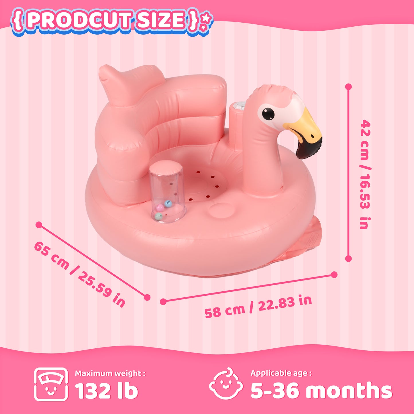 Flamingo Inflatable Baby Seat