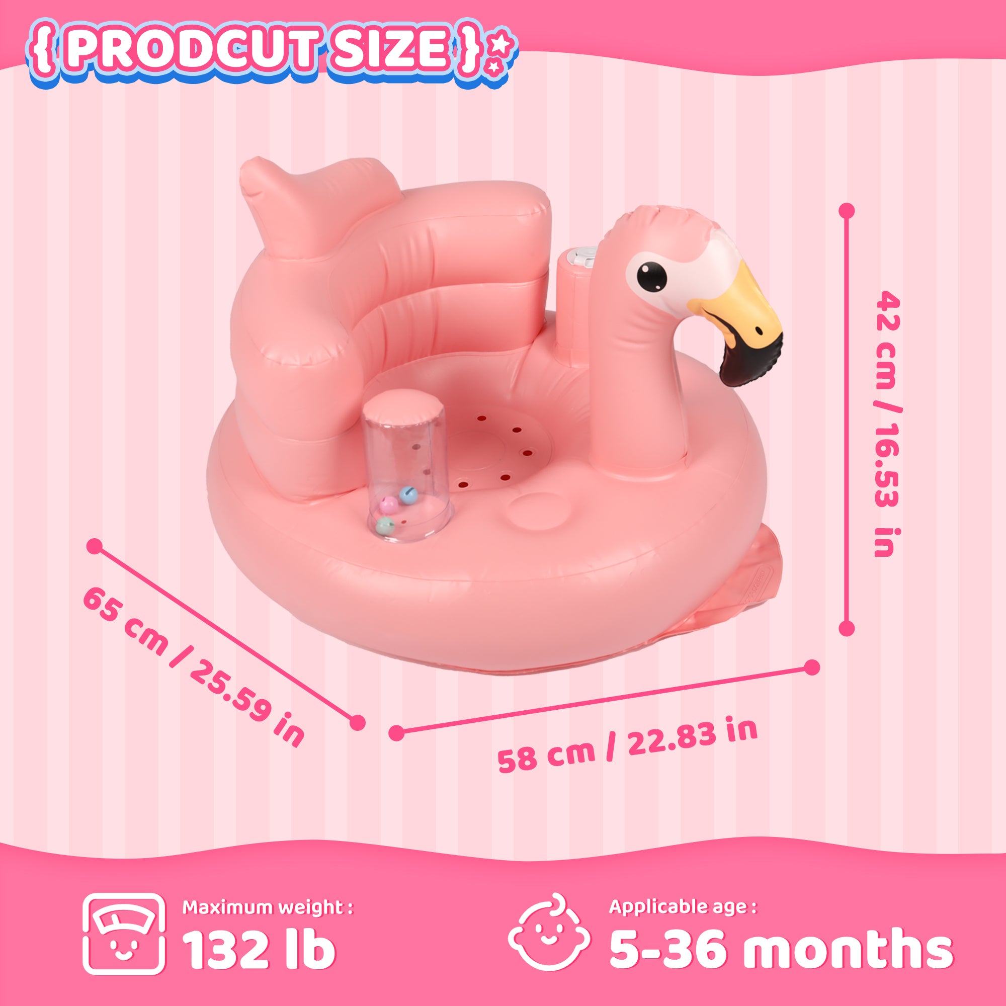 Flamingo Inflatable Baby Seat