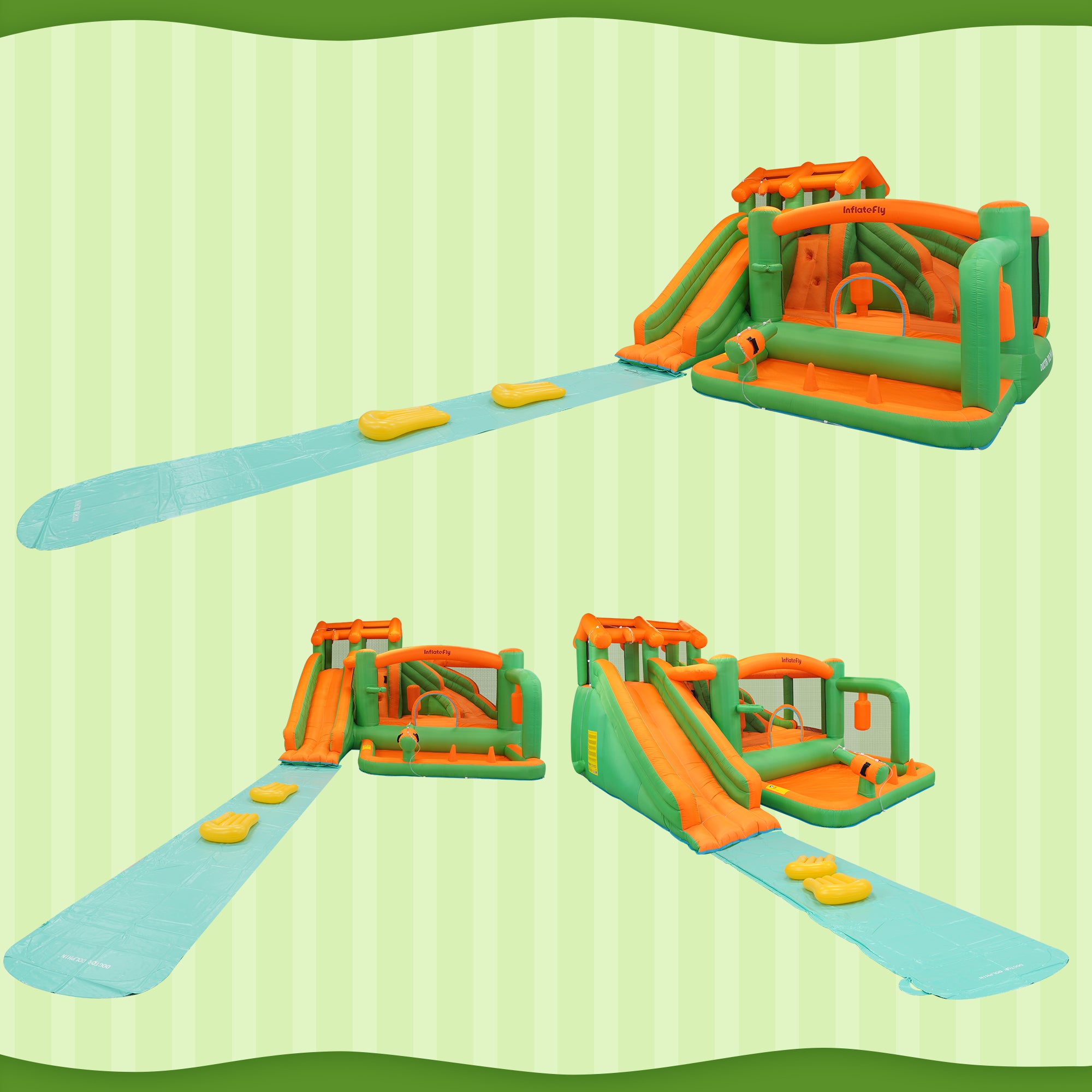 InflateFly Dual Slides Water Park