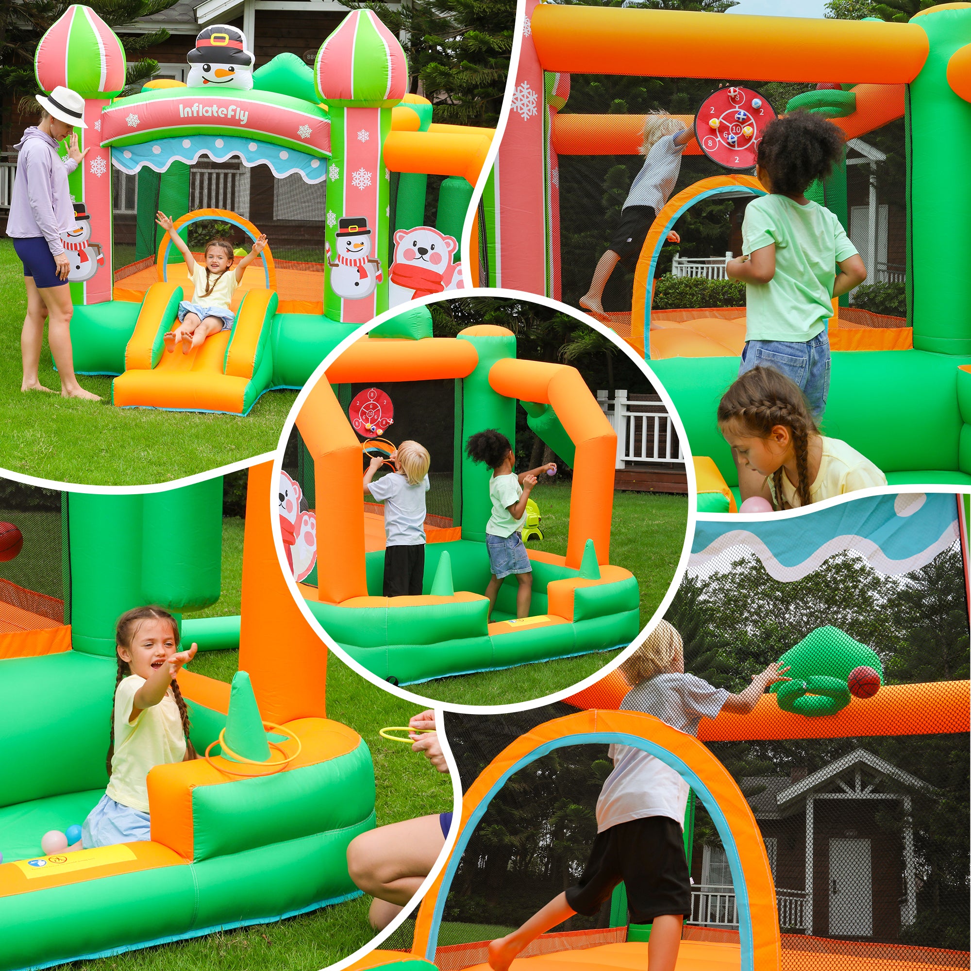 InflateFly Snowman Bounce House