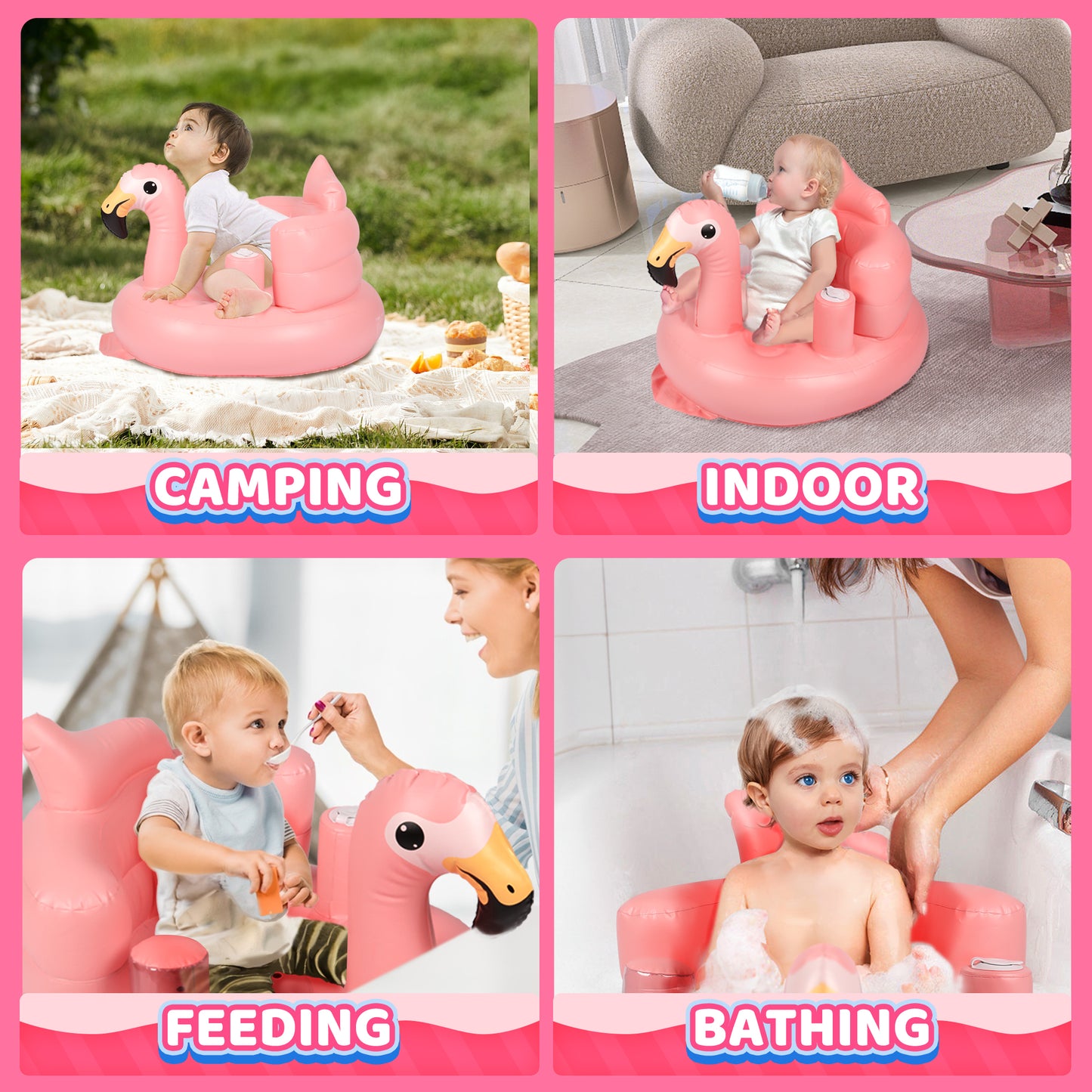 Flamingo Inflatable Baby Seat
