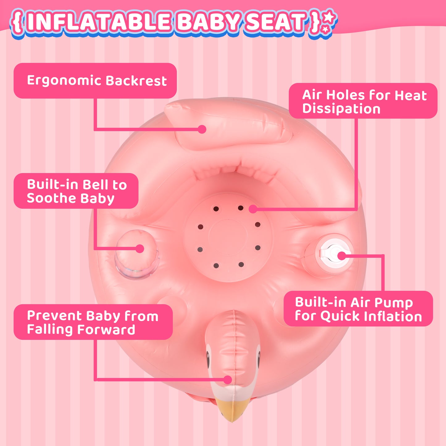 Flamingo Inflatable Baby Seat