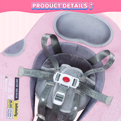 Pink UV Sunshade Baby Swim Float