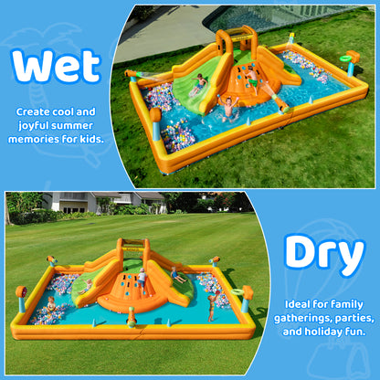 Multifunctional Water Park with Double Wide Slides