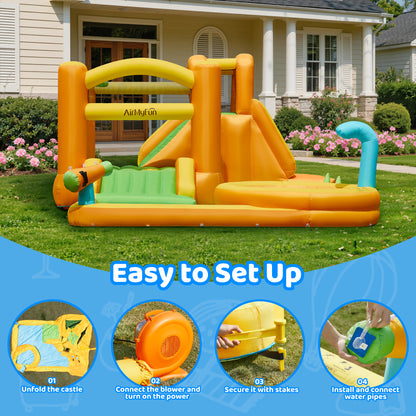 9 in 1 Water Bounce House for Kids Backyard with Slide