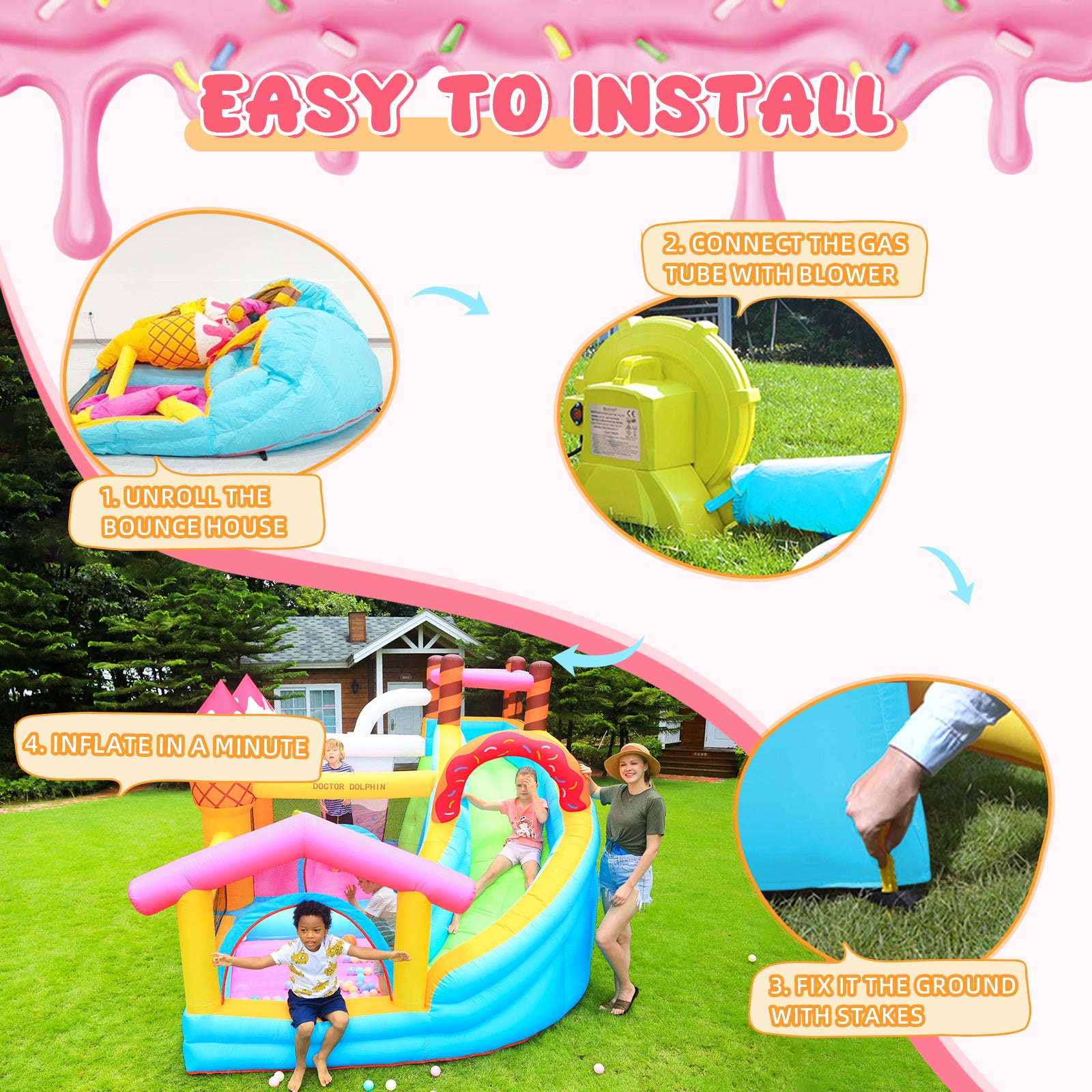 Ice Cream Theme Bounce House