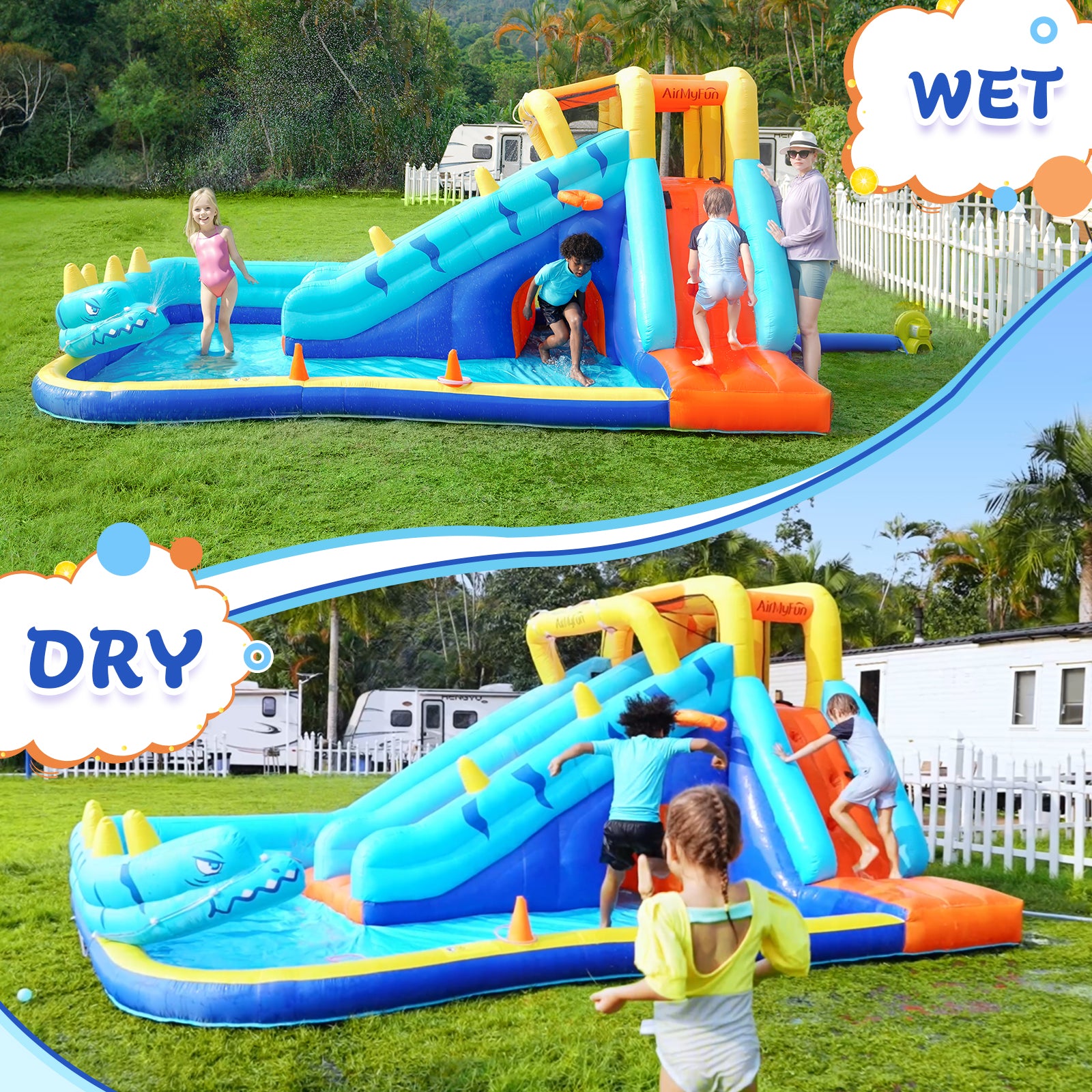 Water-Spraying Snake Theme Water Slide