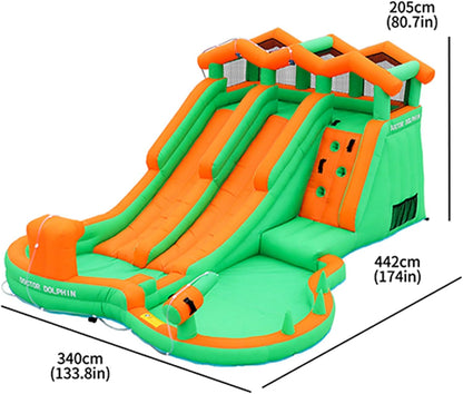 INFLATEFLY Double Slides Water Park