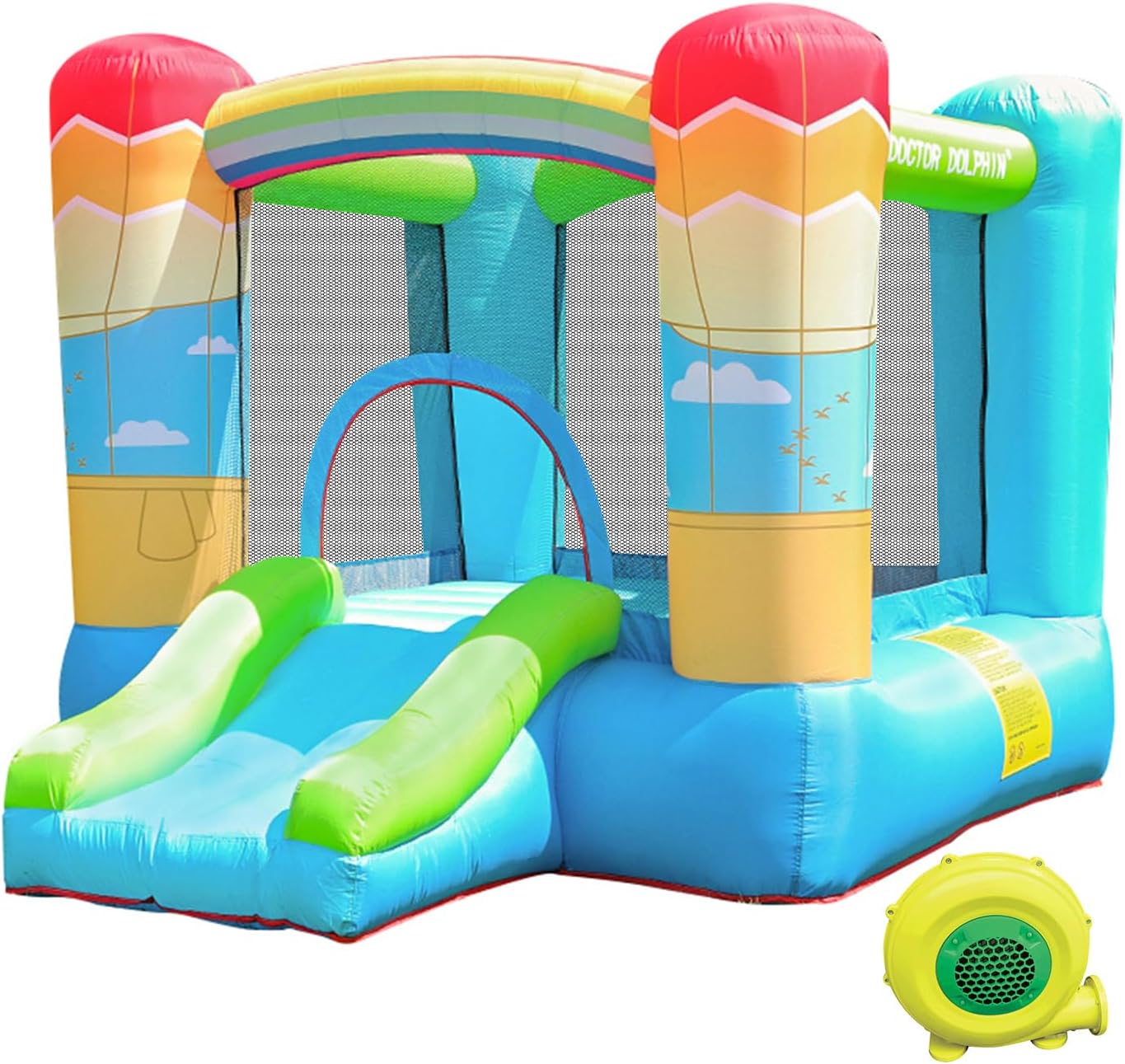Hot Air Balloon Bounce House with Slide