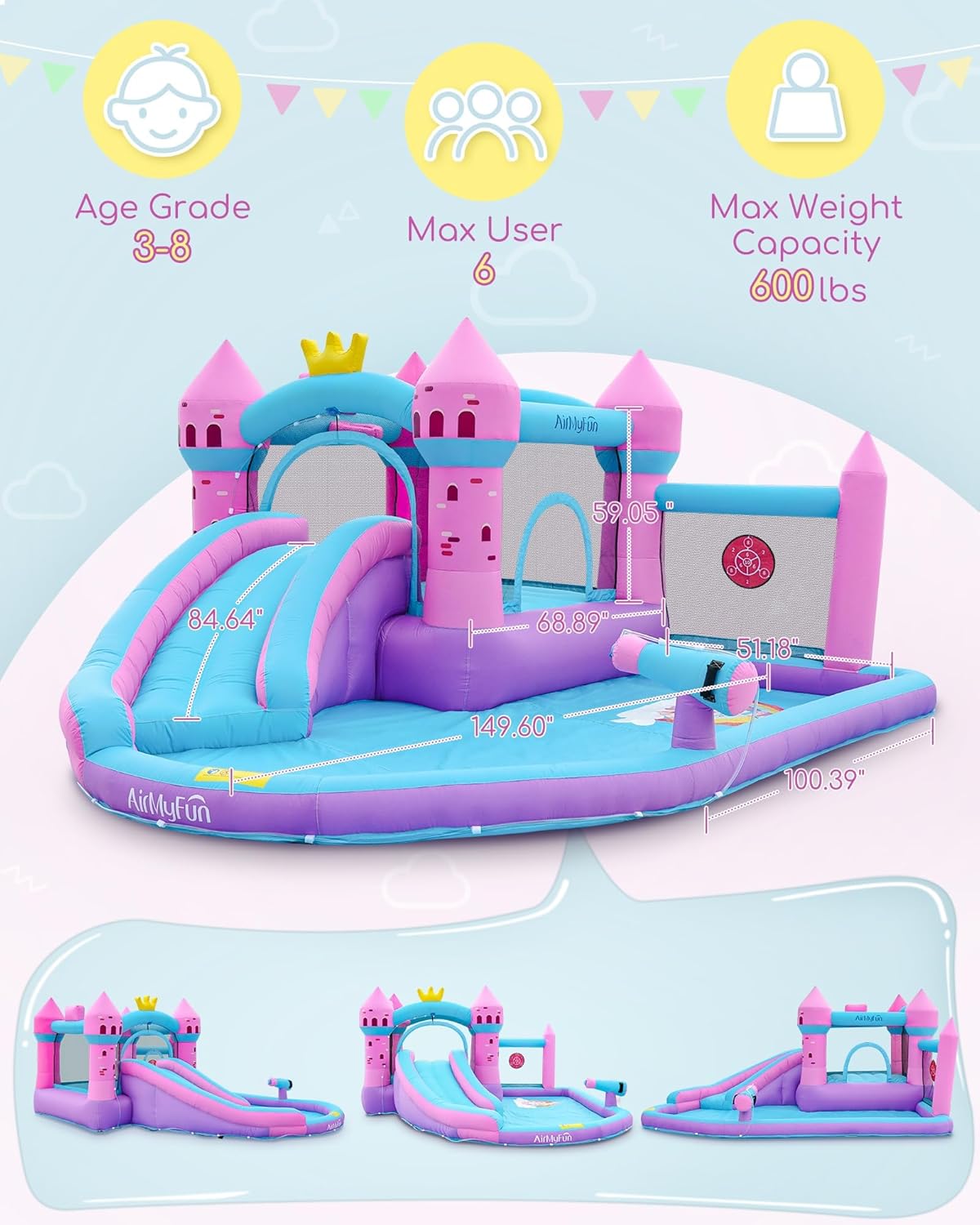 Pink Splash Water Slide