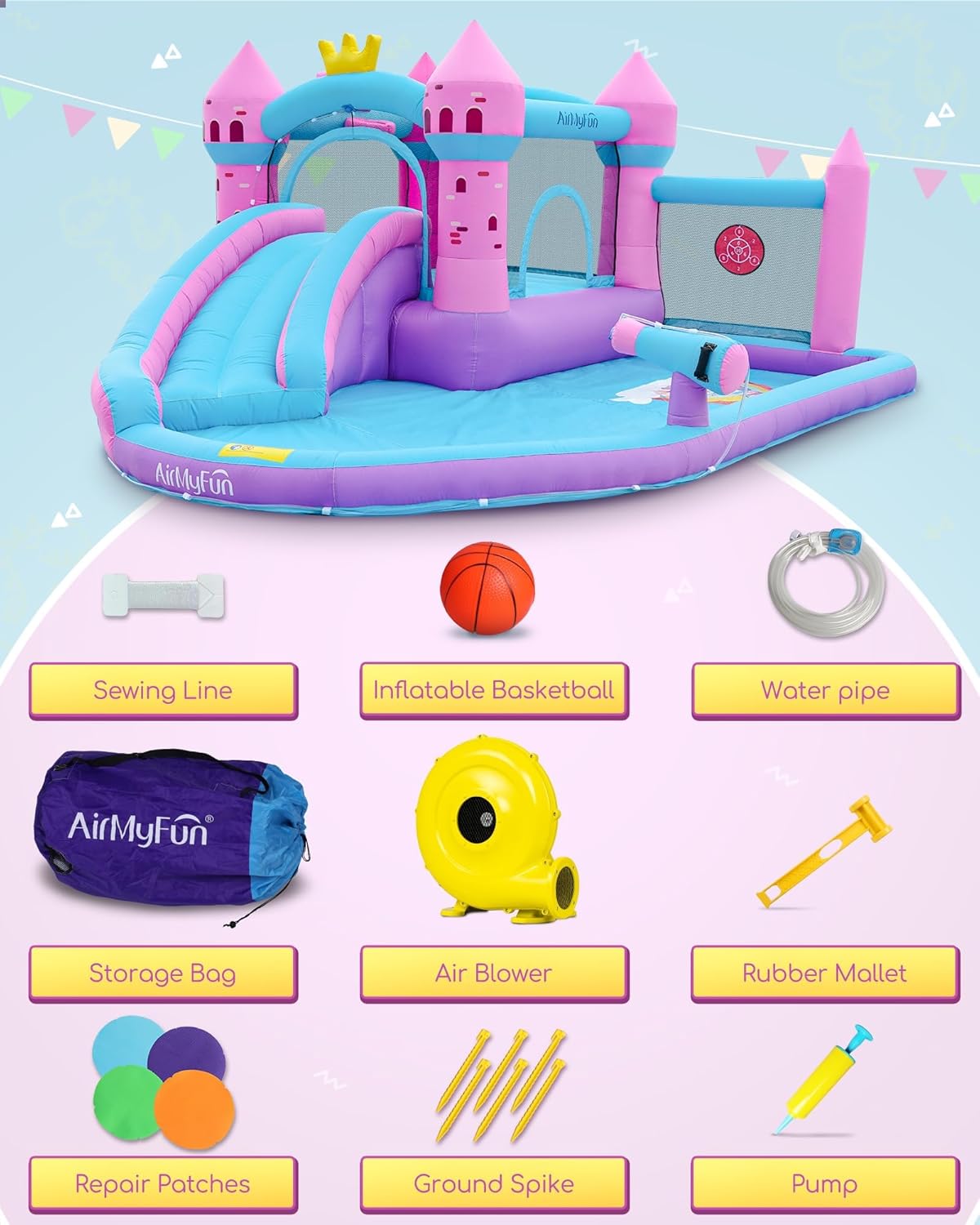 Pink Splash Water Slide