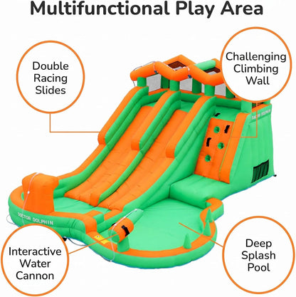 INFLATEFLY Double Slides Water Park