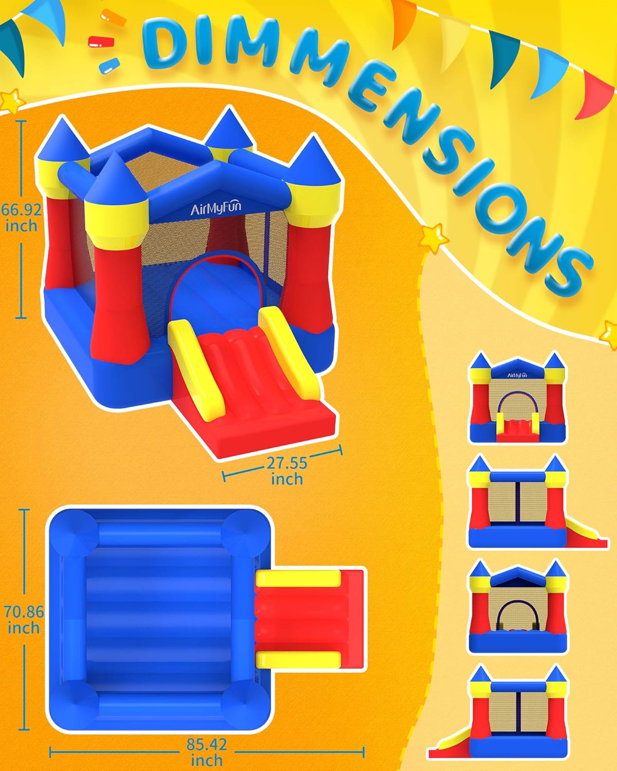 Red-blue Toddler Bounce House