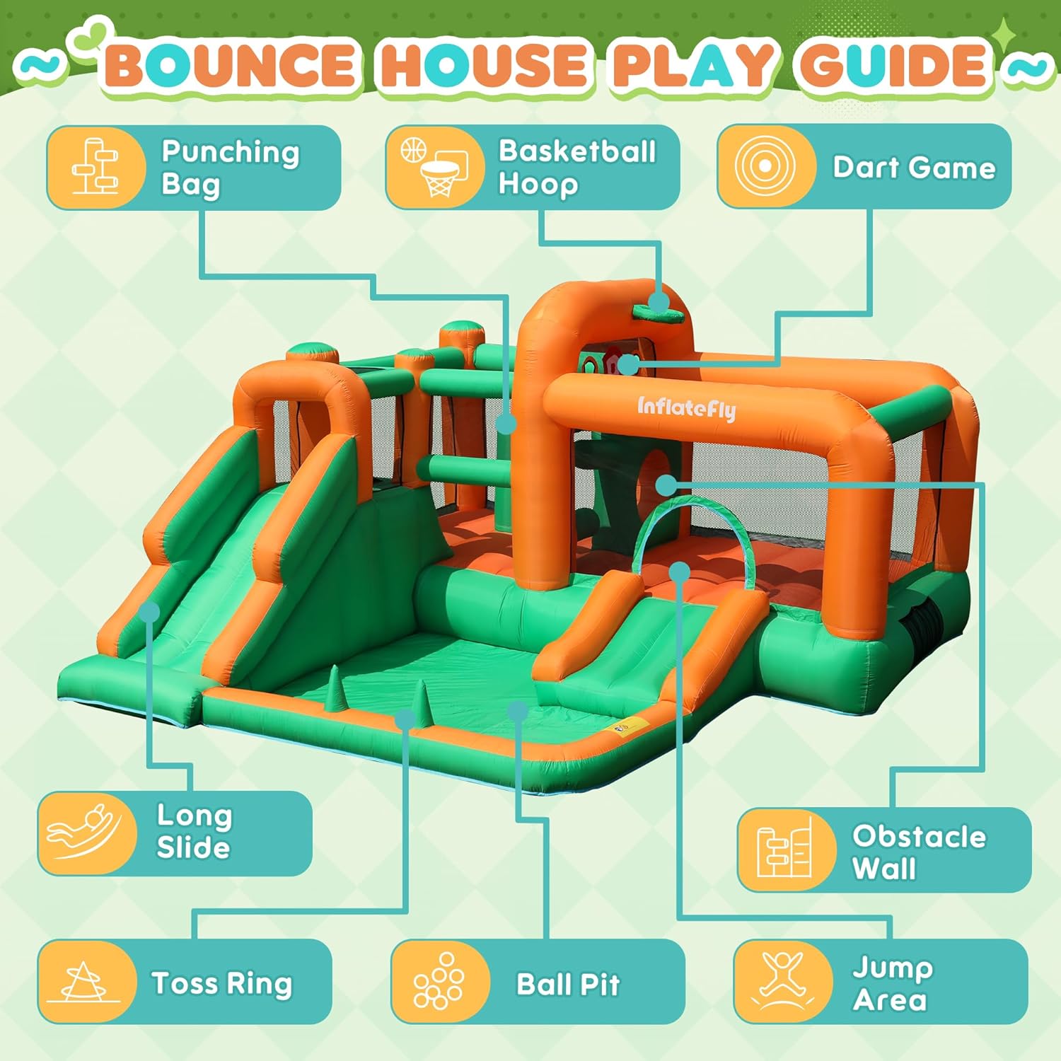 InflateFly Multi-play Bounce House