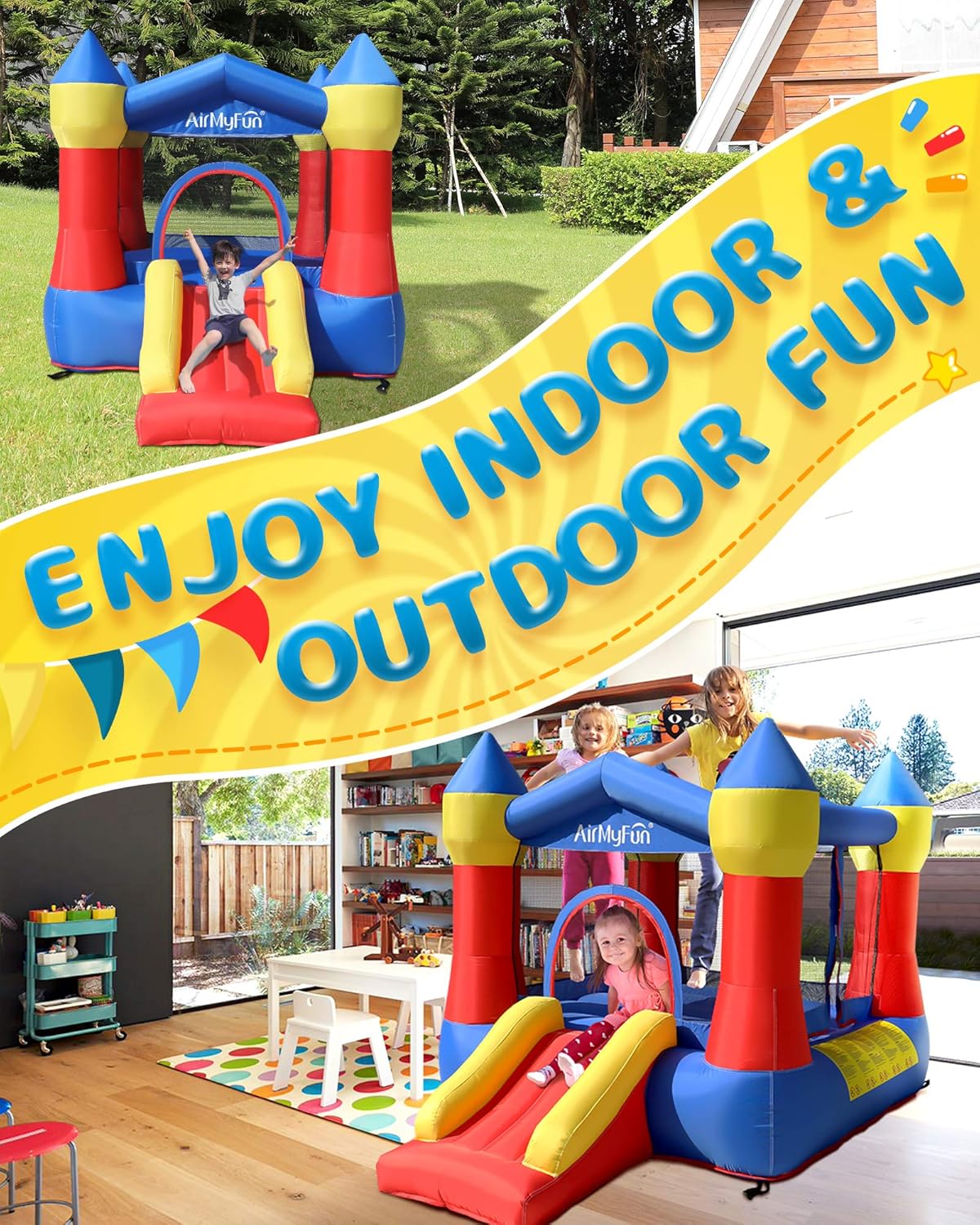 Red-blue Toddler Bounce House