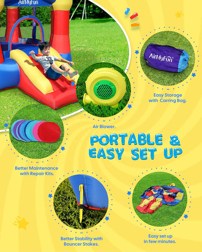Red-blue Toddler Bounce House