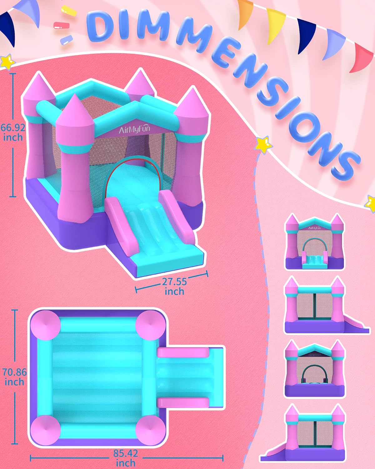 Pink Toddler Bounce House
