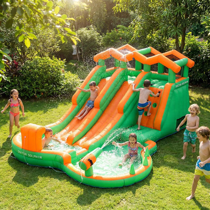 INFLATEFLY Double Slides Water Park