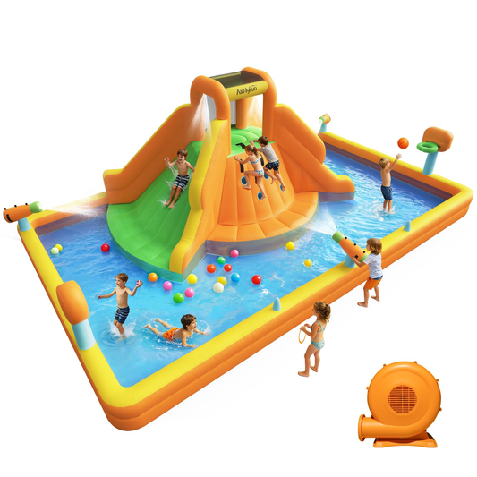 Multifunctional Water Park with Double Wide Slides